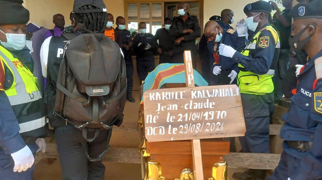 Lubero : derniers hommages au commissaire Kalwahali, mort dans un accident de la route